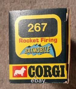 Rare Vieille Voiture Batmobile Corgi Numéro De Jouet #267 Mettoy 1973 Boîte À Fenêtre