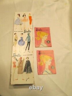 Rare Vintage 1959 Blond Barbie Avec Boîte Et Accessoires #4