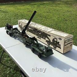 Rare Vintage 1959 Ideal Toys Atomic Cannon Army Truck Action Toy Avec Boîte