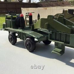 Rare Vintage 1959 Ideal Toys Atomic Cannon Army Truck Action Toy Avec Boîte