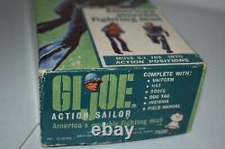 Rare Vintage 1964 Gi Joe Action Sailor Figure D'action Originale En Box Wow