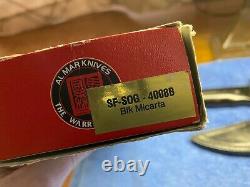 Rare Vintage Al Mar Mac V Sog Micarta Sf- Sog Couteau De Combat Inutilisé Avec Boîte