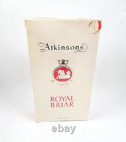 Rare Vintage Atkinson Royal Briar Cologne Énorme Bouteille Avec Boîte