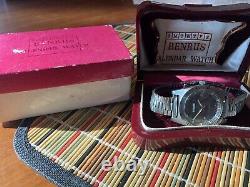 Rare Vintage Benrus Dive Watch & Boxes Avec Les Deux Boîtes 38mm