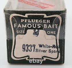 Rare Vintage Box 6 Lures Baits Baits Propellers Pflueger Baby Scoop Pêche