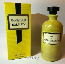 Rare Vintage Eau De Monsieur Balmain 4 Oz Nouveauté En Boîte Cologne Mens Parfum