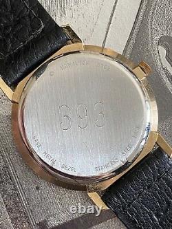 Rare Vintage Hamilton Watch Complet Box Paper Sans Travail 34mm Swiss Made Gp