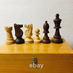 Rare Vintage Lardy Chess Set. 3 Roi 5/8 Avec Boîte