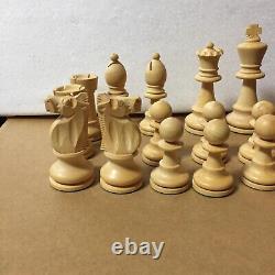 Rare Vintage Lardy Chess Set. 3 Roi 5/8 Avec Boîte