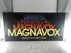 Rare Vintage Magnavox Illuminated Promotional Light Up Box Sign Nintendo Sega