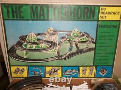 Rare Vintage Marx Le Matterhorn Ho Roadrace Electric Slot Racing Set En Org Box