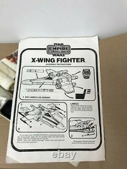 Rare Vintage Palitoy 1980 Blanc X-wing Fighter Boîte Originale Et Carnets D'insertion