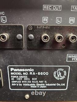 Rare Vintage Panasonic Ra-6600 Testé Et Travaillant Dans Une Boîte Original