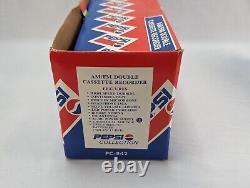 Rare Vintage Pepsi Boom Box AM/FM Stereo Dual Cassette Player Radio Brand New <br/>Rareté Vintage Pepsi Boom Box AM/FM Stéréo Lecteur de Cassettes Double Radio Tout Neuf