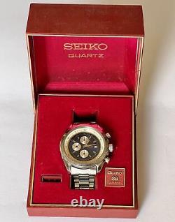 Rare Vintage Seiko 7009-5230 Montre Chronographe Dans La Boîte Originale