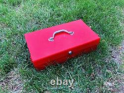 Rare Vintage Snap-on Tools Portable Carry Cash Tool Box Heavy Duty Eh22
