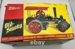 Rare! Vintage Wilesco D36 Steam Engine Roller Old Smokey Original Box