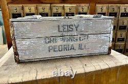 Rare Vtg Antique LEISY BREWING CO PEORIA, ILLINOIS WOOD CRATE Box		<br/>

<br/>Rare Vtg Antique LEISY BREWING CO PEORIA, ILLINOIS WOOD CRATE Box