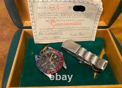 Rolex 1958 6542 Gmt Vintage Watch Box Et Papier Super Rare Avant 1675