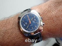 Sandoz Chronograph Valjoux 7733 Avec Bracelet De Rallye Boîte & Bracelet Stc Rare V/g/c