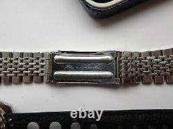 Sandoz Chronograph Valjoux 7733 Avec Bracelet De Rallye Boîte & Bracelet Stc Rare V/g/c