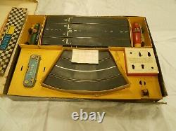 Scalextric Rare Vintage Tin Plate Boxed Ensemble Des Années 1950. État D’origine