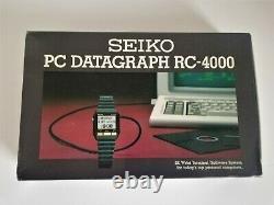 Seiko Rc-4000 Pc Datagraph Très Rare 80's Vintage Computer Watch Nouveau Dans La Boîte