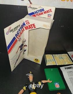 Super Rare NFL Action Team Mate Vintage 1977 Aciéries Figurine Avec Boîte