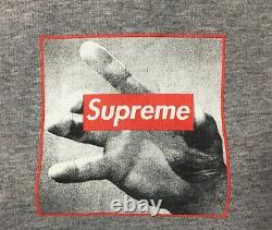 Tee-shirt Supreme Barbara Kruger Box Logo 1997 Gray Rare Medium Vintage