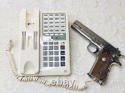 Très rare collectionneurs vintage 1987 Colt 45 Gun téléphone ensemble neuf dans la boîte TESTÉ