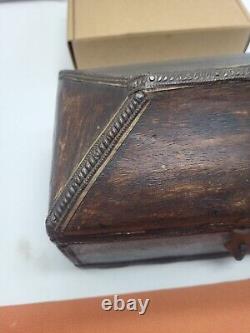 Trésor rare de bijoux de collection vintage antique Table de bureau boîte en bois Art personnalisé HISTOIRE