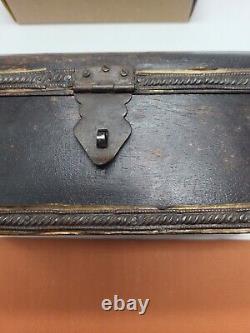 Trésor rare de bijoux de collection vintage antique Table de bureau boîte en bois Art personnalisé HISTOIRE