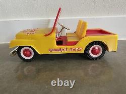 Version plastique rare du Vintage 1966 Lakeside Gumby & Pokey Jeep avec boîte d'origine