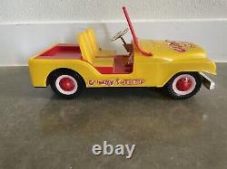 Version plastique rare du Vintage 1966 Lakeside Gumby & Pokey Jeep avec boîte d'origine