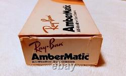 Vieille Ray-ban Aviator Lunettes De Soleil Ambermatic Rare Find Original Box. Doit Voir