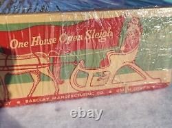 Vintage 1947 Barclay Lead Christmas One Horse Open Sleigh #510 Dans sa boîte Rare