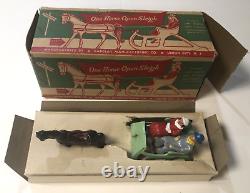 Vintage 1947 Barclay Lead Christmas One Horse Open Sleigh #510 En boîte Rare