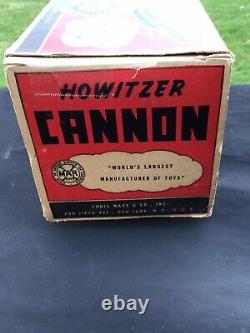 Vintage 1950 Nos Marx Howitzer Cannon Avec Boîte Originale Rare