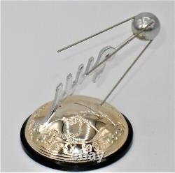 Vintage 1957 Sputnik Satellite Cccp Urss Roulette Soviétique Russe Avec Rare Box