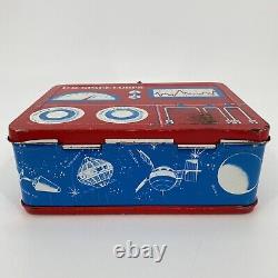Vintage 1961 U. S. Space Corps Vanguard Thermos + Boîte À Déjeuner En Métal Rare
