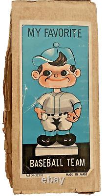 Vintage 1968 Phila Phillies Nodder Bobblehead du Japon - Base de citron dans la boîte RARE