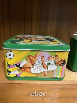 Vintage 1975 Pele Metal Lunch Box/ W Thermos King-seeley, Rare