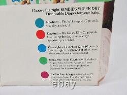 Vintage 1976 Boîte De Kimbies 24 Couches 20+ Pounds Heavy Wetters -rare Huggies