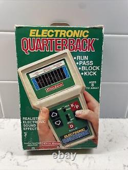 Vintage 1978 Jeu vidéo électronique Quarterback portable Coleco avec boîte! RARE