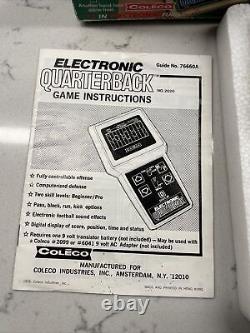 Vintage 1978 Jeu vidéo électronique Quarterback portable Coleco avec boîte! RARE