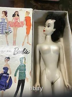 Vintage #3 Brunette Ponytail Barbie Et Boîte, Toutes Originales Et Rares
