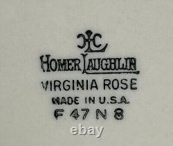 Vintage 6 Rare En Box Original Homer Laughlin Virginia Rose Dîner Plaques F47n8