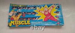 Vintage 80's Mattel Muscle Mighty Maulers Action Figure Box Avec Figures Rare