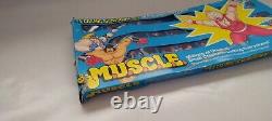 Vintage 80's Mattel Muscle Mighty Maulers Action Figure Box Avec Figures Rare