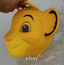 Vintage Aladdin Disney Lion King Simba Tête Plastique Boîte À Déjeuner Nouveau Avec Les Étiquettes Rare